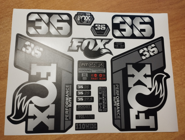 Decalcomanie Forcella Fox 36 Performance Elite 2021 – Nero – Con Licenza Ufficiale Fox