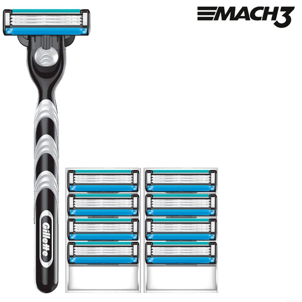 Мужская бритва Gillette Mach3 + 8 сменных кассет Mach3 - купить с ...