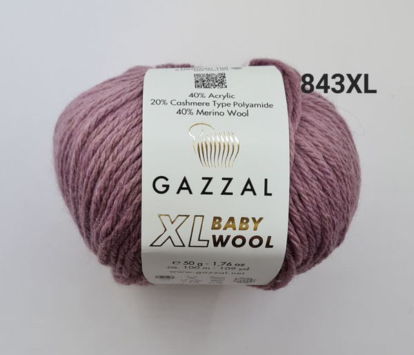 Пряжа Gazzal Baby Wool XL (ГАЗАЛ Беби Вул Икс Эль) , цвет - 843XL ...