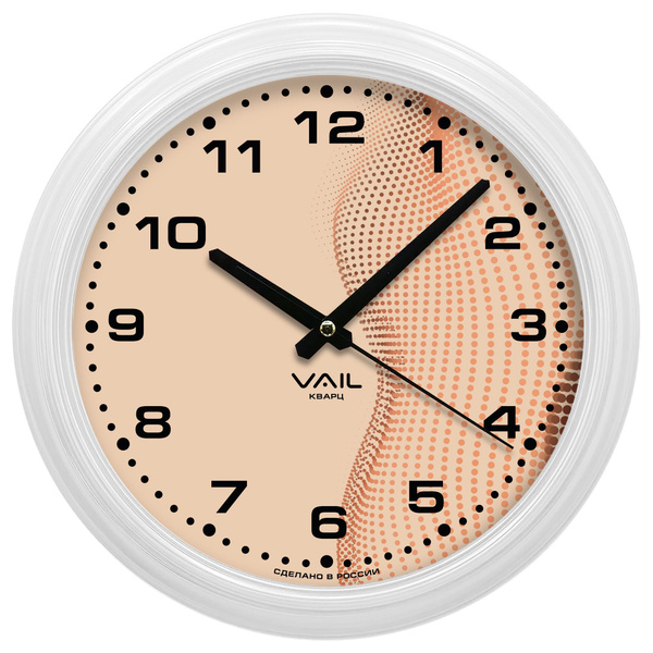 Часы настенные VAIL VL-C1828/1 круглые, цвет белый, 32 см. - купить по ...