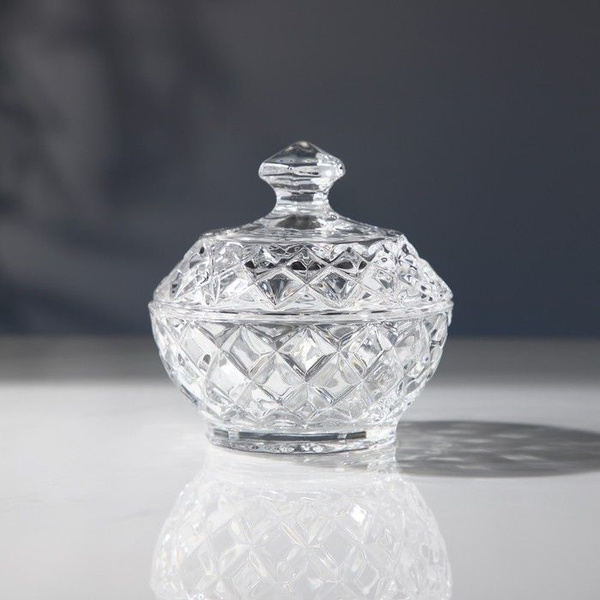 Сахарница Diamond, хрустальная, диаметр 9,6 см - купить с доставкой по ...