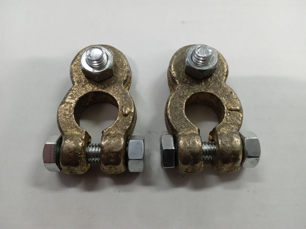 Клемма АКБ грузового автомобиля латунЬ комплект 2 штуки. - купить с ...