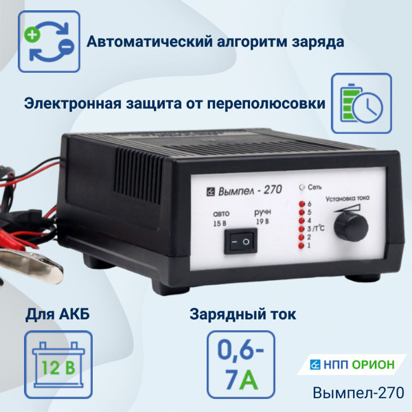 Зарядное устройство для автомобилей Вымпел-270 - купить с доставкой по ...