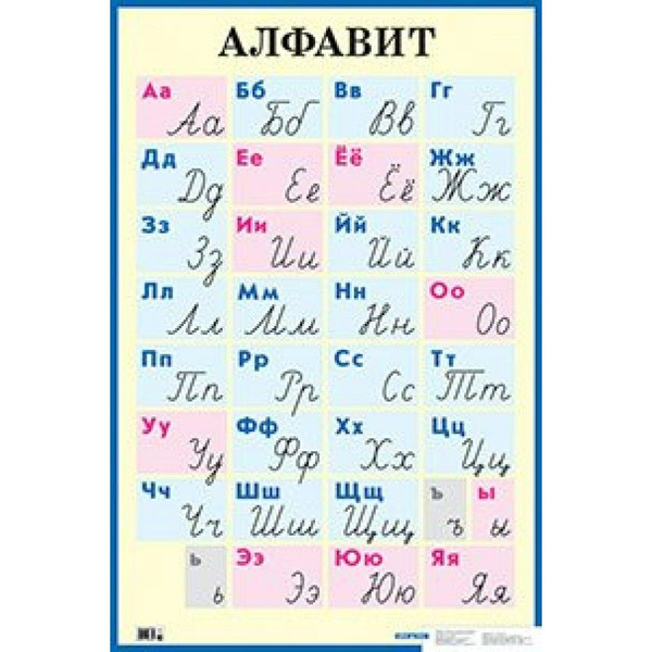 Русский алфавит. Печатные и рукописные буквы. А1. - купить с доставкой ...