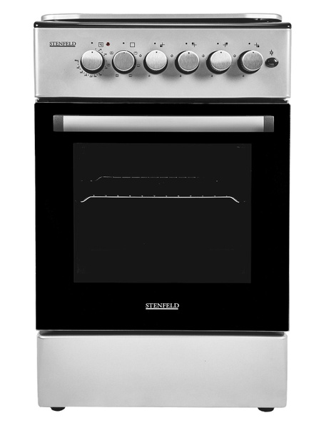 Комбинированная плита STENFELD T541GEF-02 50*60 серая/серебристая 50 см ...