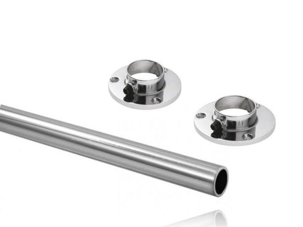 Штанга круглая 25х0,8х 1300 мм хром,2 держателя купить по выгодной цене ...