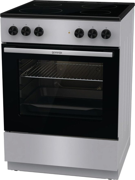 Электрическая плита Gorenje GEC6A11SG, стеклокерамика, 4 конфорки, 6.2 ...