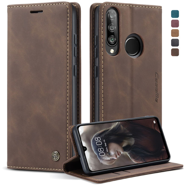 Caseme Кожаный чехол для Huawei P30 Lite / Nova 4E / Хуавей Р30 Лайт с ...