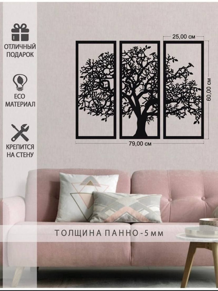 Панно Rada-decor PANO1_decor_ДЖblack ДЖ1_черн - купить по выгодным ...