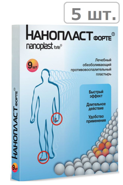 Лейкопластырь обезболивающий противовоспалительный Форте Нанопласт 3 x ...