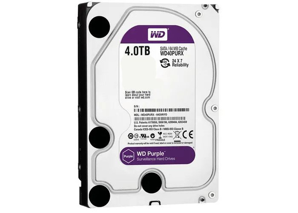 4 ТБ Внутренний жесткий диск Western Digital WD Purple (WD40PURX ...