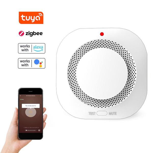 Интеллектуальное беспроводное устройство обнаружения дыма Tuya Zigbee ...