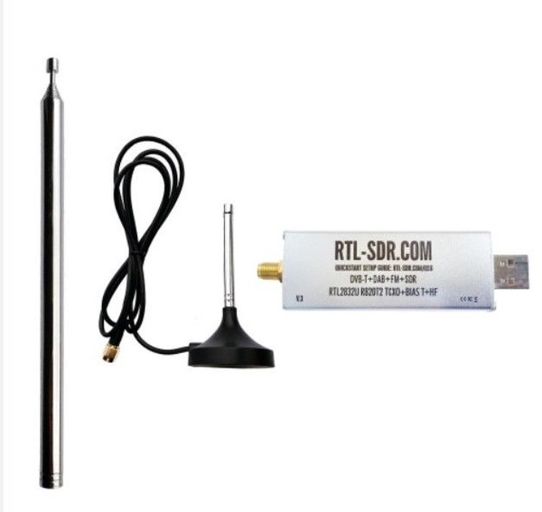 RTL-SDR приемник RTL-SDR COM V3 с телескопической антенной в комплекте ...