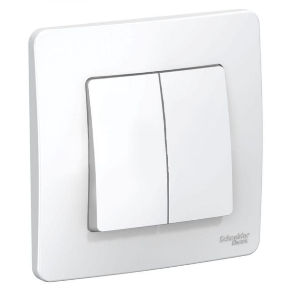 Двухклавишный выключатель Schneider Electric BLANCA - купить с ...