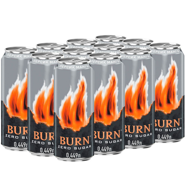Берн / Энергетический напиток Burn Персик и Манго (без сахара), 0,449л ...