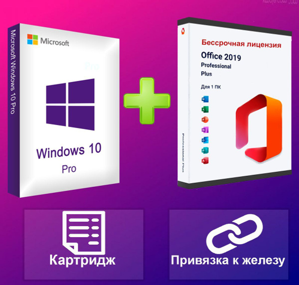 Microsoft Office 2019 + Windows 10 Pro Установочная USB-Флэшка/Картридж ...