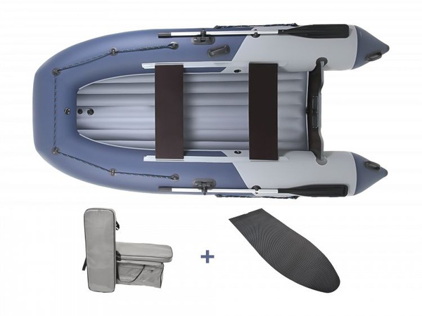 Комплект надувная лодка НДНД Grouper 310 Элит, серо-синий - купить по ...