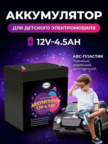 Аккумулятор для детского электромобиля 12V 4.5Ah - купить с доставкой ...