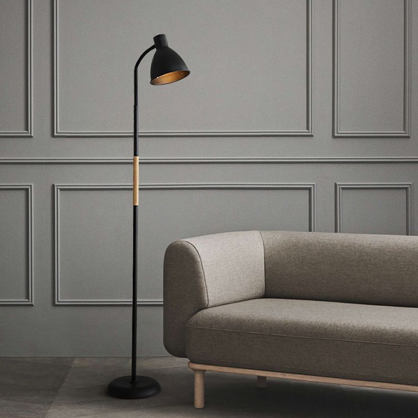 Торшер светильник напольный лофт Maple Lamp RETRO FL-45-BLACK, черный ...