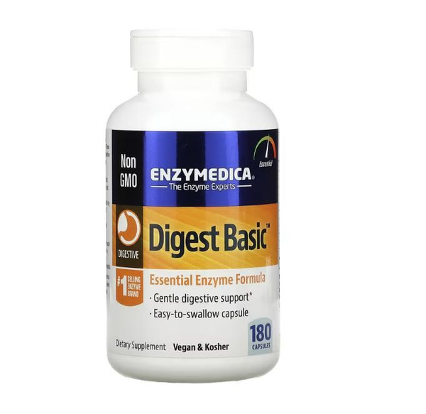 Enzymedica, Digest Basic, формула с основными ферментами, 180 капсул ...