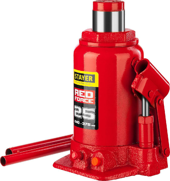 Гидравлический бутылочный домкрат STAYER RED FORCE 25т 240-375 мм ...