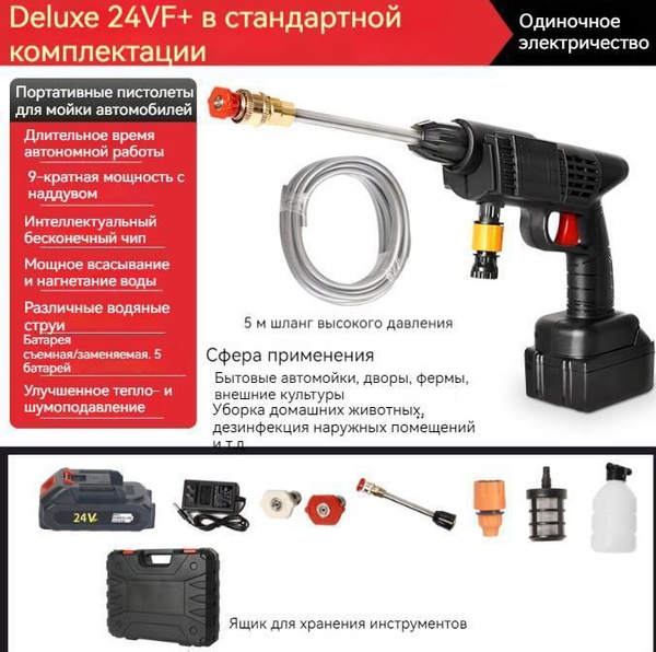 Беспроводная мойка / Аккумуляторная автомойка высокого давления ...