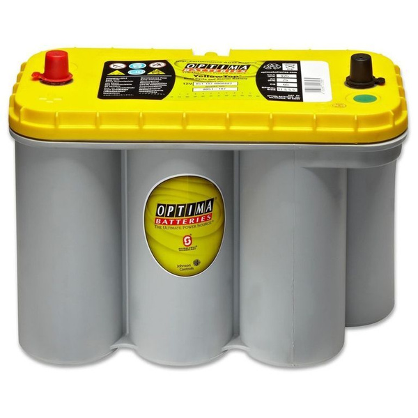 Аккумулятор для лодочного мотора электромотора 12v 75 Ah OPTIMA YELLOW ...