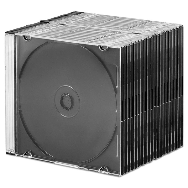 Бокс для CD диска Slim 5 мм, черный, 20 штук CD Slim Box на 1 компакт ...