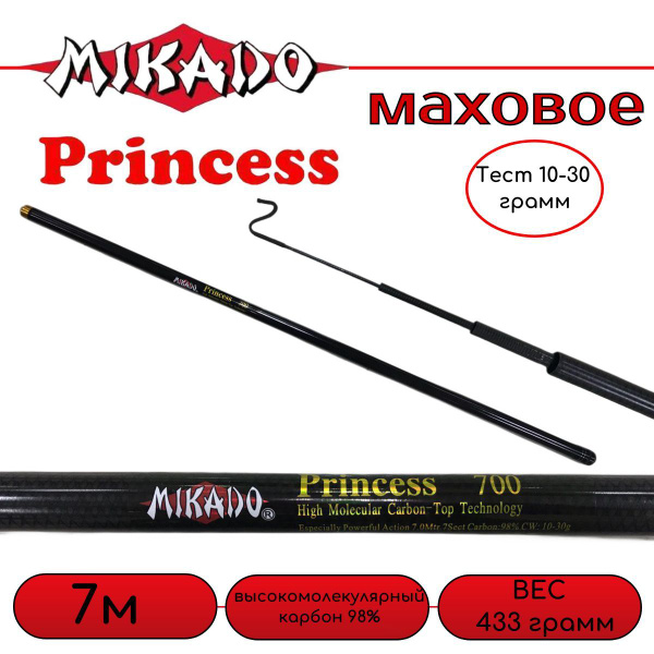 Удилище Mikado Princess без колец маховое, от 10 гр купить c доставкой ...