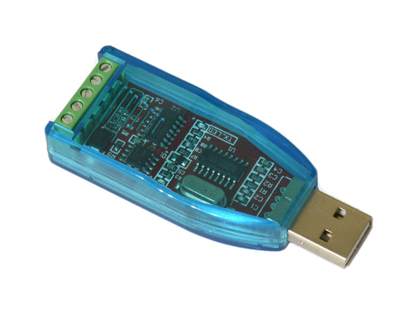 Преобразователь интерфейсов USB to RS485 CH340 синий, переходник ...