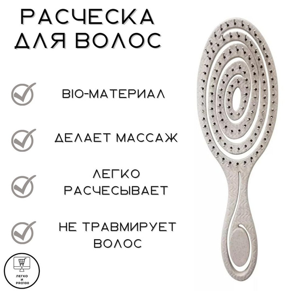 Расческа для распутывания волос массажная, продувная - купить с ...