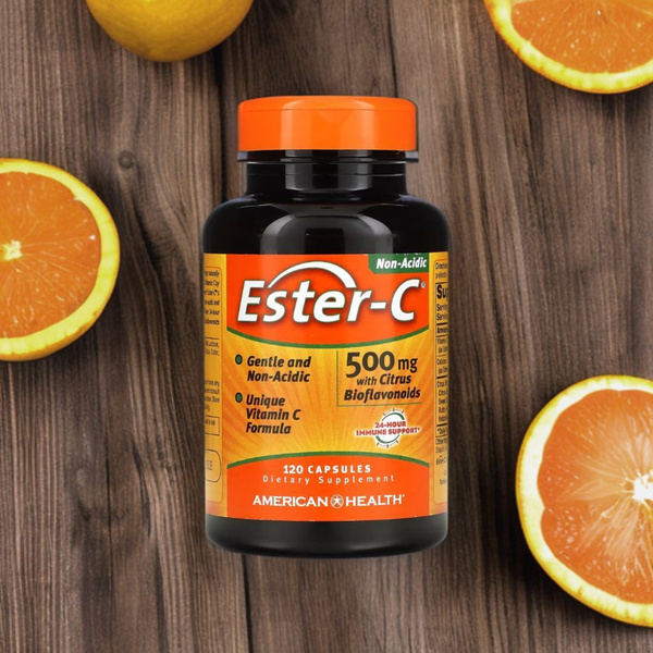 American Health, Ester-C с цитрусовыми биофлавоноидами, 500 мг, 120 ...