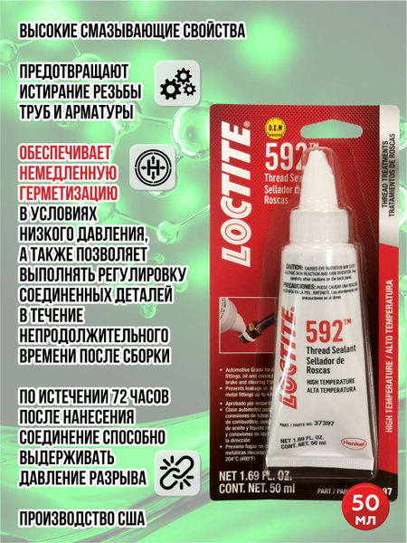 Трубный герметик для металлической резьбы Loctite 592 - купить по ...