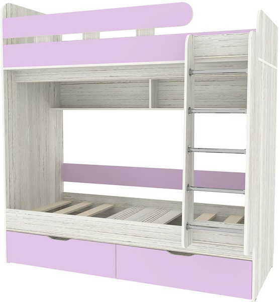 Двухъярусная кровать КарИВи Юниор 5 80x160 Винтерберг Ирисx103.2x201.8 ...