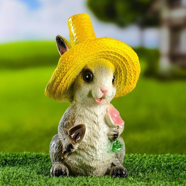 Садовая фигура "Зайчик с цветком", На газон - купить по низкой цене с ...