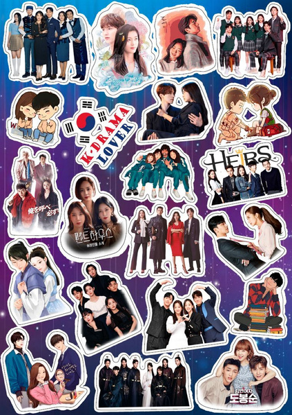 Виниловые наклейки стикеры Корейские Драмы Дорамы на листе А4 - купить ...