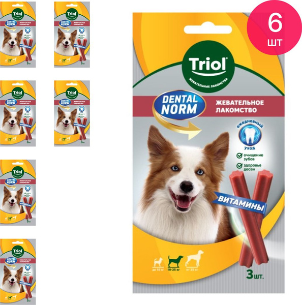 Лакомство для собак Triol / Триол DENTAL NORM для взрослых животных ...