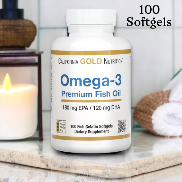 Омега 3 California Gold Nutrition Omega-3 Premium Fish Oil 1100mg , 100 ...