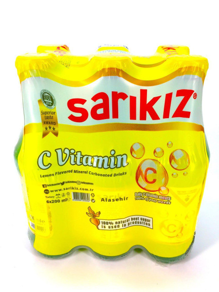 Минеральная турецкая вода Sarikiz с витамином С 6 штук - купить с ...