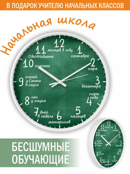 Часы настенные 777717143 ФР начальная школа / kinda - купить по низкой ...