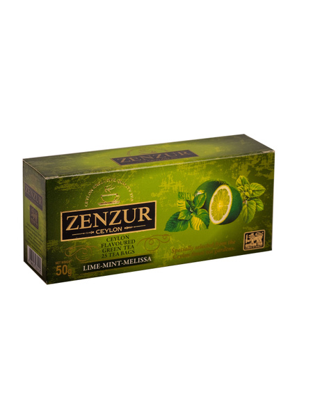 ZENZUR Зеленый чай со вкусом мяты, лимона и мелиссы 25 пакетов - купить ...