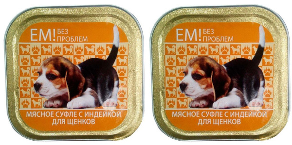 Ем Без Проблем консервы для щенков мясное суфле с Индейкой, не содержат ...
