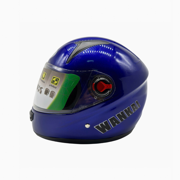 Мотошлем Wankai Helmet (WK-802) синий (интеграл, с воротником) - купить ...