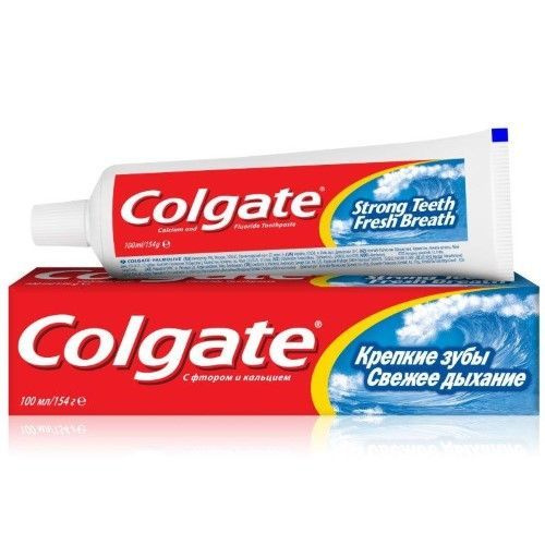 Зубная паста Колгейт (Colgate) Крепкие зубы и свежее дыхание с фтором и ...