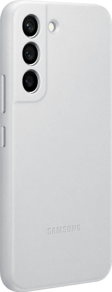 Чехол-накладка Leather Cover для Samsung Galaxy S22 Цвет : светло-серый ...