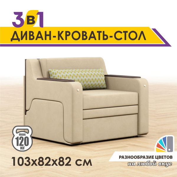 Характеристики Раскладной диван-кровать GOSTIN Юнга мини 103х82х82 ...