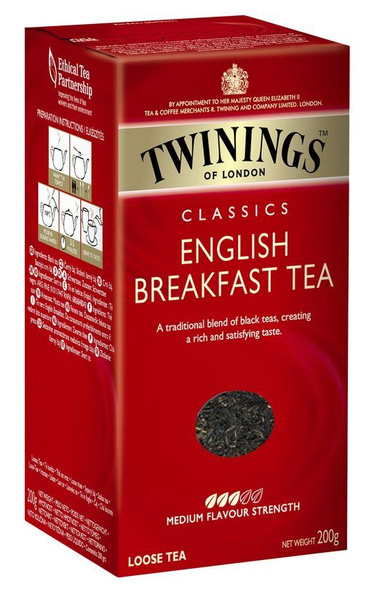 Чай черный Twinings "English Breakfast Tea" листовой 200 г (из ...
