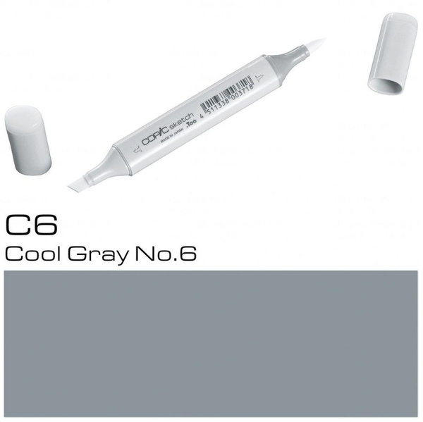 Маркер перманентный Copic Sketch, C-6 холодный серый №6 - купить с ...