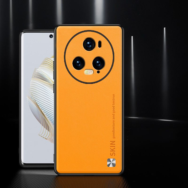 Простой и стильный кожаный чехол для Honor Magic5 Pro (Хонор Магик 5 ...