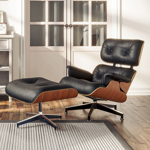 Кресло eames style lounge chair ottoman